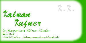 kalman kufner business card